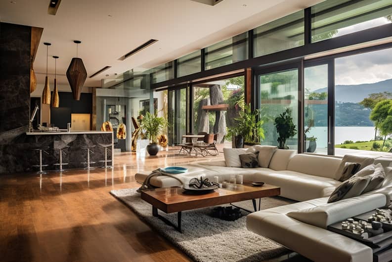 reforma de salón estilo rustico y colonial